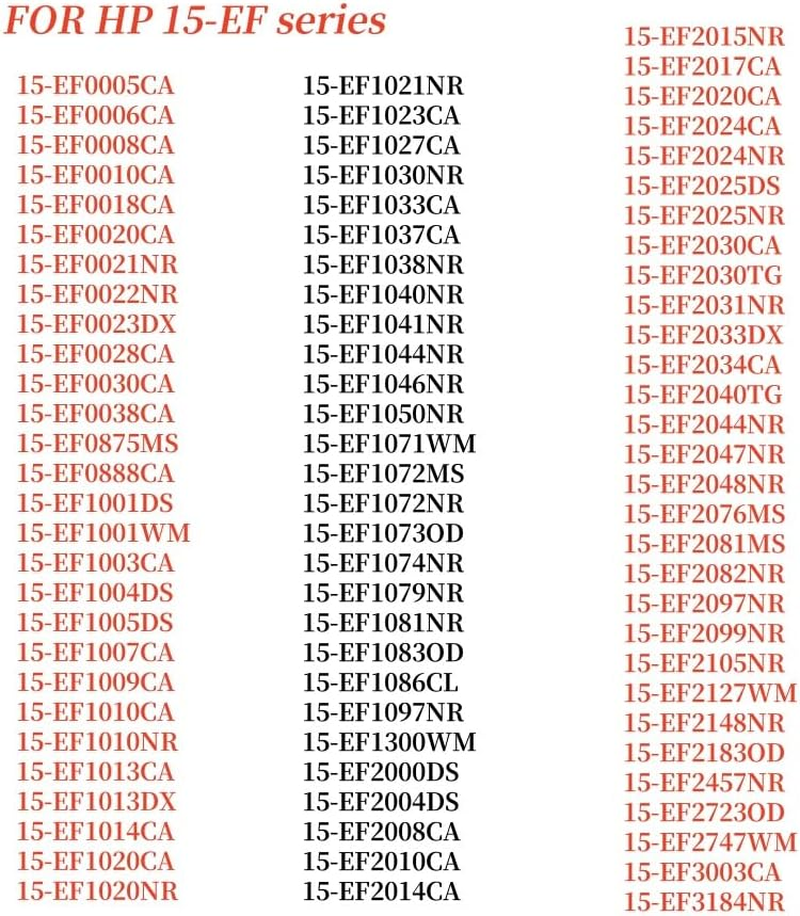 Rubber Feet Strips Replacement for HP Laptop 15-DY 15T-DY 15-EF 15S-FQ 15S-EQ 15-FR 15-ER 15S-FR TPN-Q222/230 for Laptop Bottom Case Non-Skid Silicone Bumper Rubber Foot Strips L63597-001 image number 6