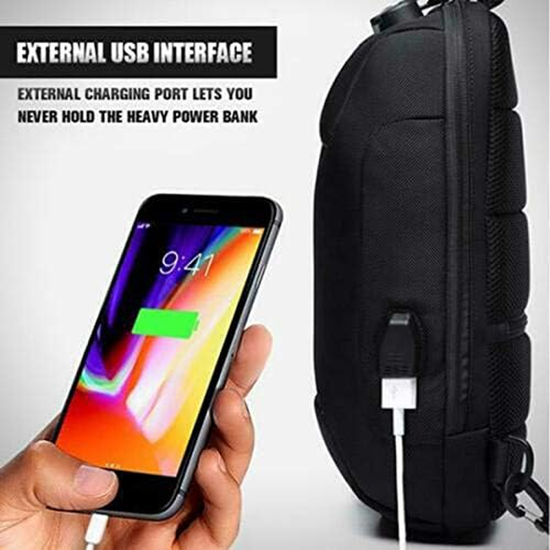 Anti-Theft Backpack with 3-Digit Lock Shoulder Bag Waterproof for Mobile Phone Travel/429 (Color : Green) image number 6