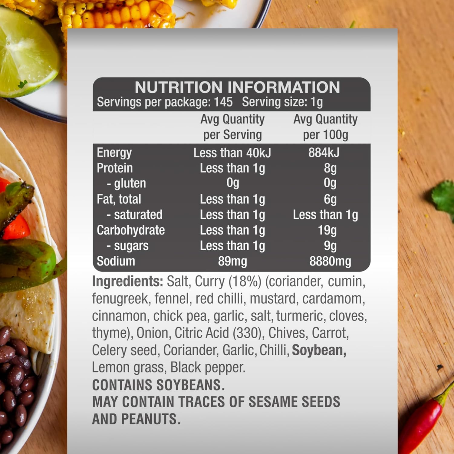 The Gourmet Collection Thai Style Green Curry Spice Blend, 145G &ndash; Gourmet Seasoning for Curries & Meats, Flavoured Spice Mix, Cooking Spices, Gluten Free, No Artificial Flavours or Colours image number 2