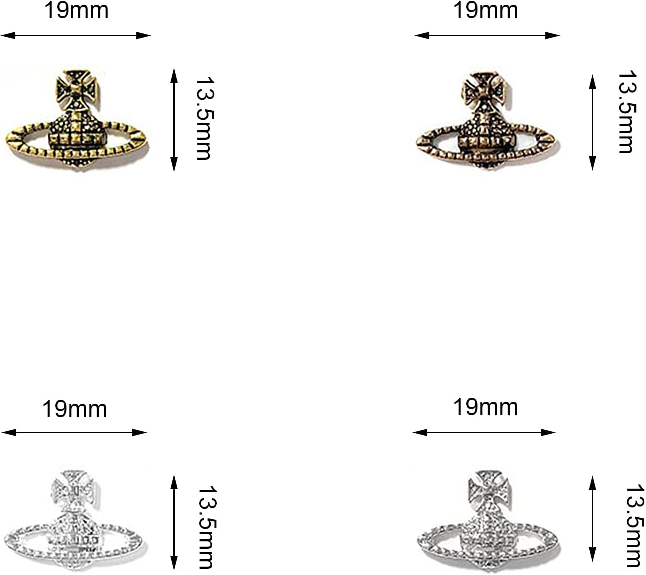 Planet Nail Charms 3D Nail Rhinestones with Saturn Shape Planet Nail Art Charms Crystal Nail Ornament Gems Planet Nail Rhinestones Diamond Crystals Jewelry Nail Studs for DIY Nail Art Decoration image number 4