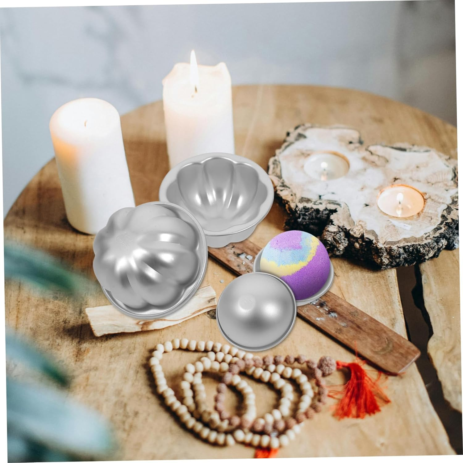 3Pairs Bath Soap and Bath Salt Molds for Craft Making Reusable Molds for Soap and Creation image number 2