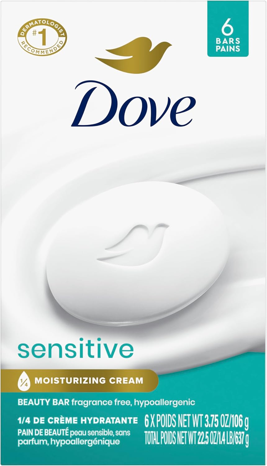 DOVE BAR Dove Beauty Bar Sensitive Skin, 6 Count image number 5