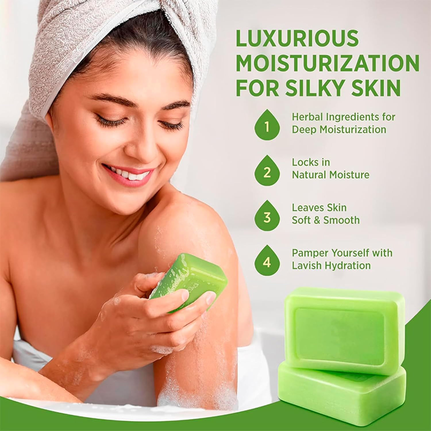 FLYTIN Loravey Relief Soap Bar, Tea Tree Oil Antifungal Soap, Natural Foot & Body Soaps for Healthy Skin, Plant-Based Formula, Refreshing Cleanse (2Pcs) image number 2