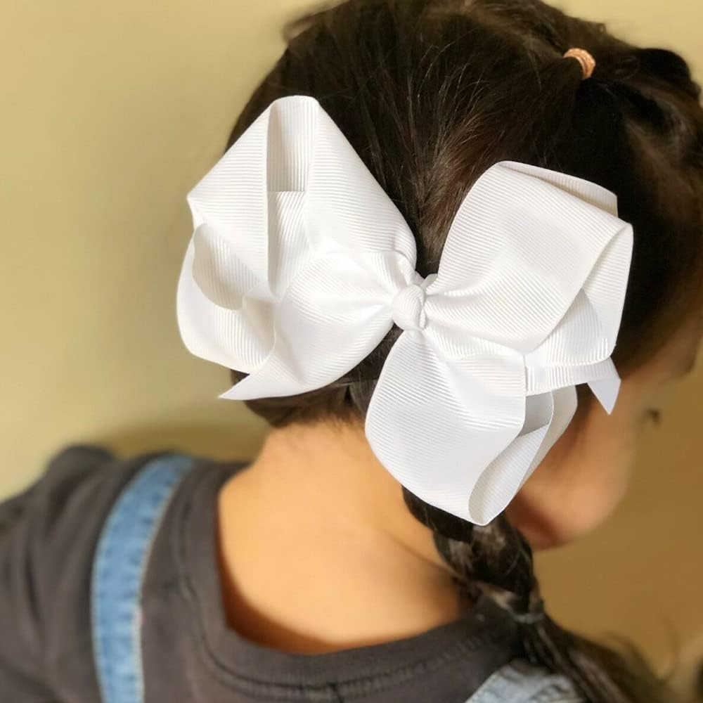 6" Hair Bow Clip Jojo Style Girls Teens Kids Toddler Large School Party AU Lake Blue - Green image number 6