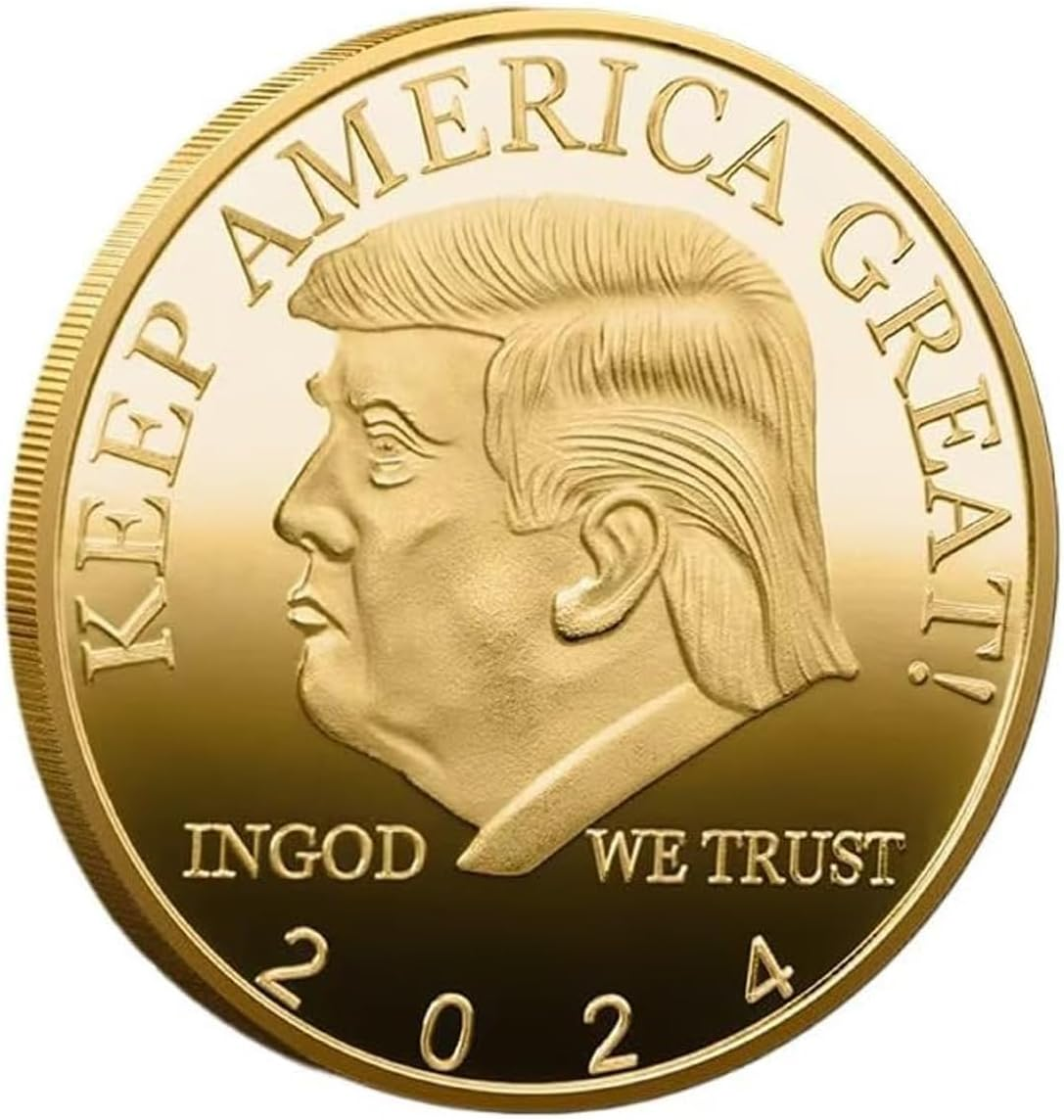 Donald Trump Coin 2024, Donald Trump Commemorative Coin 45Th President Collectible Gift, Show Your Support to Keep America Great, Art Collection Physical Coin (1 Pcs)