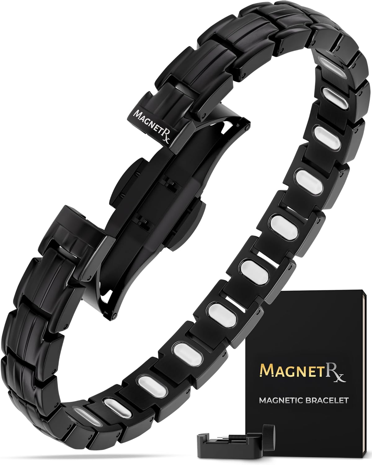 Magnetrx&reg; Women'S Ultra Strength Magnetic Bracelet - Titanium Magnetic Bracelets for Women - Adjustable Length with Sizing Tool
