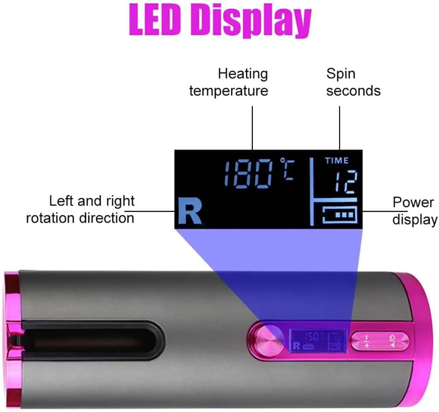 SODCAW Portable Usb Lazy Curly Hair Wireless Charging Curling Iron image number 3