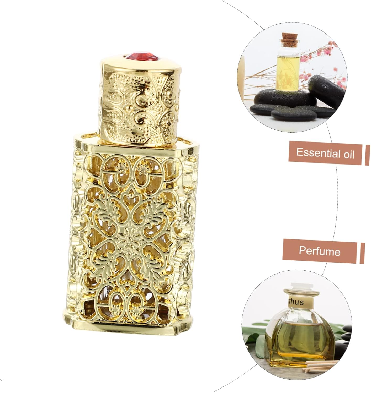 3Pcs Hollow Engraving Essential Oil Spray Bottle Leakproof Portable Perfume Atomizer for Travel for Aromatherapy Cosmetic Dispensing and Daily Use image number 6