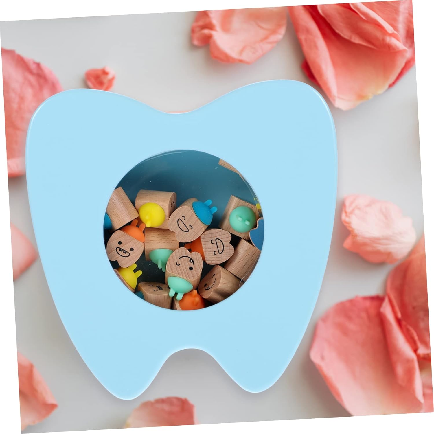 ERINGOGO Tooth Keepsake Box Wooden Tooth Storage Organizer Adorable Design for Preserving Childhood Memories Boys image number 5