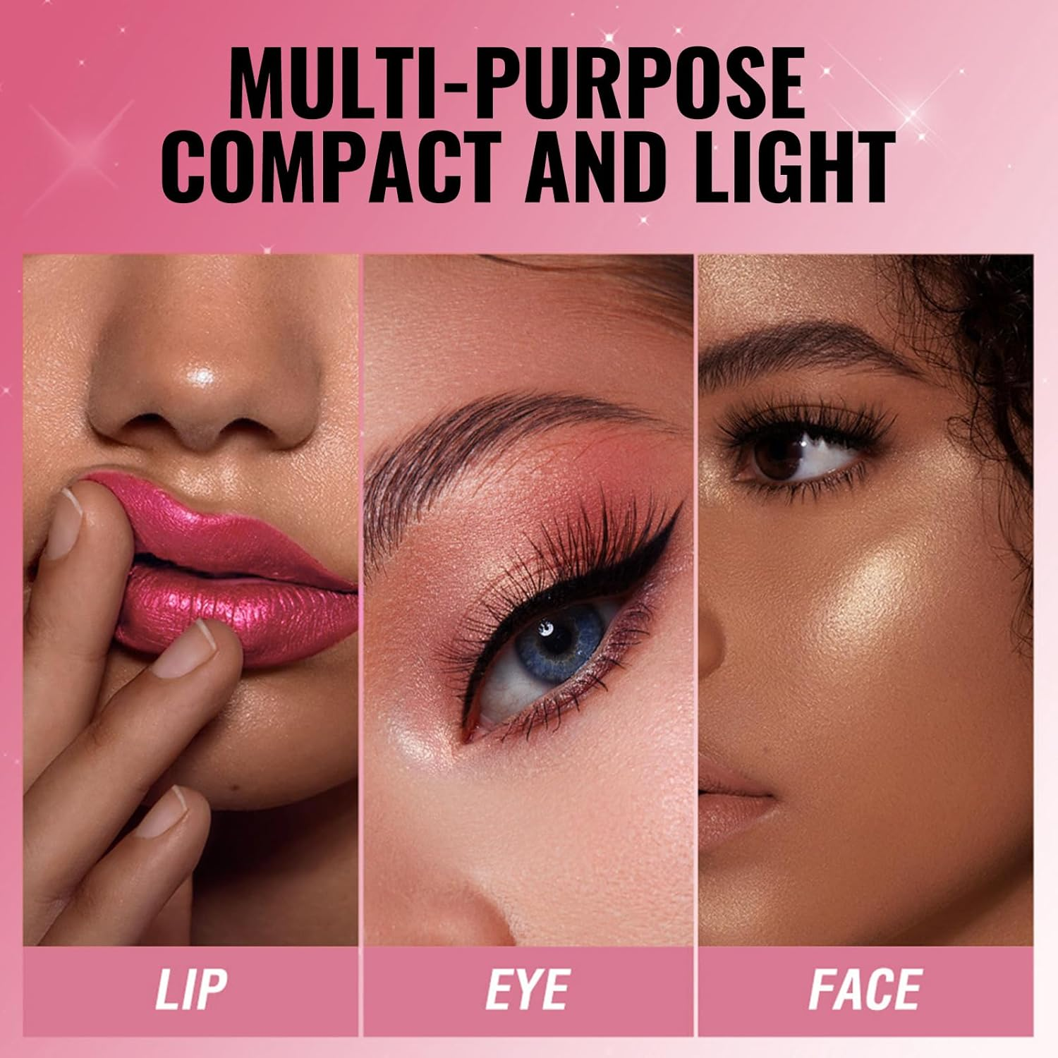 Erinde Glitter Pink Lipstick, Diamond Shimmer Metallic Lipstick for Women, Lightweight Hydrating Formula, Smooth Non-Sticky Long Lasting Lipstick, High Impact Full-Coverage Lip Color,#02 - 02 image number 5