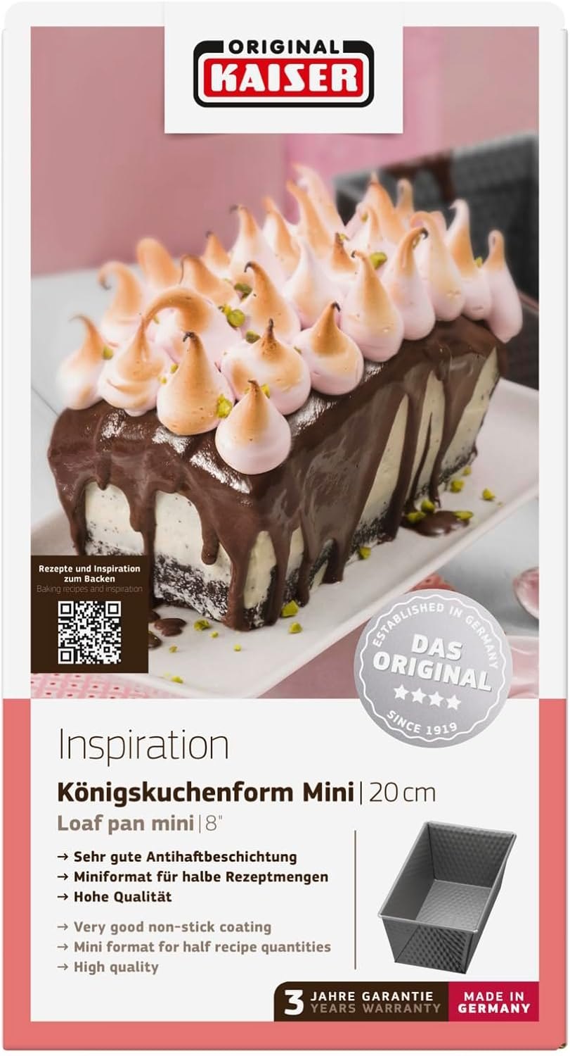 Kaiser Inspiration Loaf Pan, Steel, Black, 20 X 20 X 8 Cm image number 3