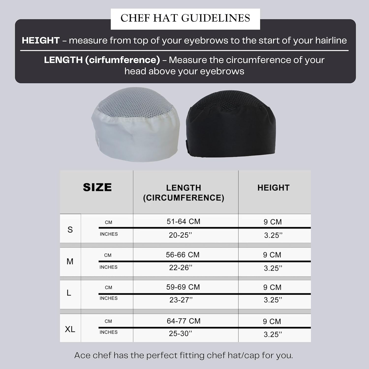 ACE CHEF Chef Hat for Men & Women | Cool Vent, Breathable Mesh Top Beanie with Adjustable Velcro Closure | Professional Hospitality Unisex Chef Uniform - Black image number 3