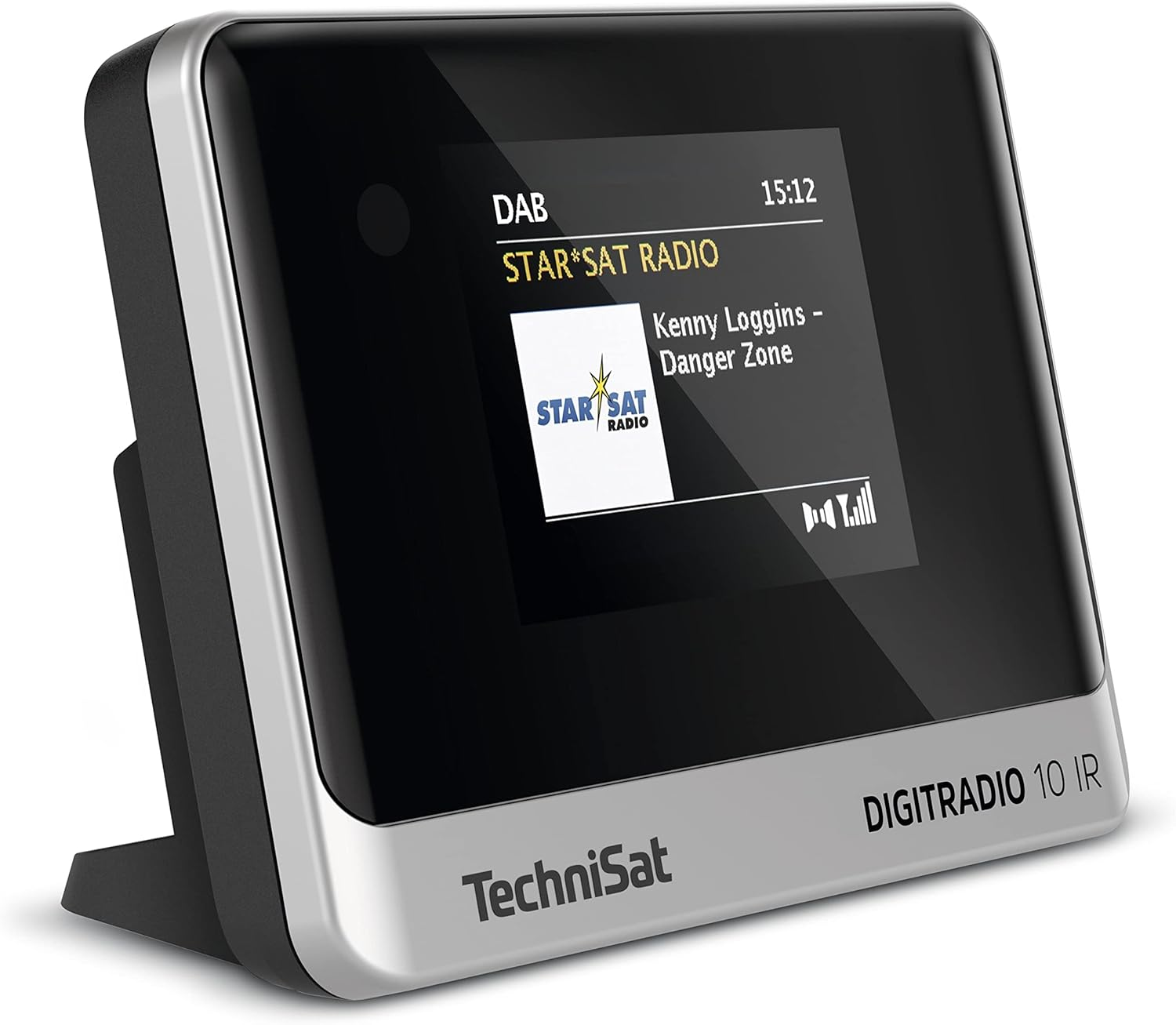 Technisat DIGITRADIO 10 IR &ndash; DAB+ and Internet Radio Adapter (WLAN, Color Display, Bluetooth, Remote Control, Alarm Clock, Suitable for Upgrading Existing Hi-Fi Systems) Black/Silver