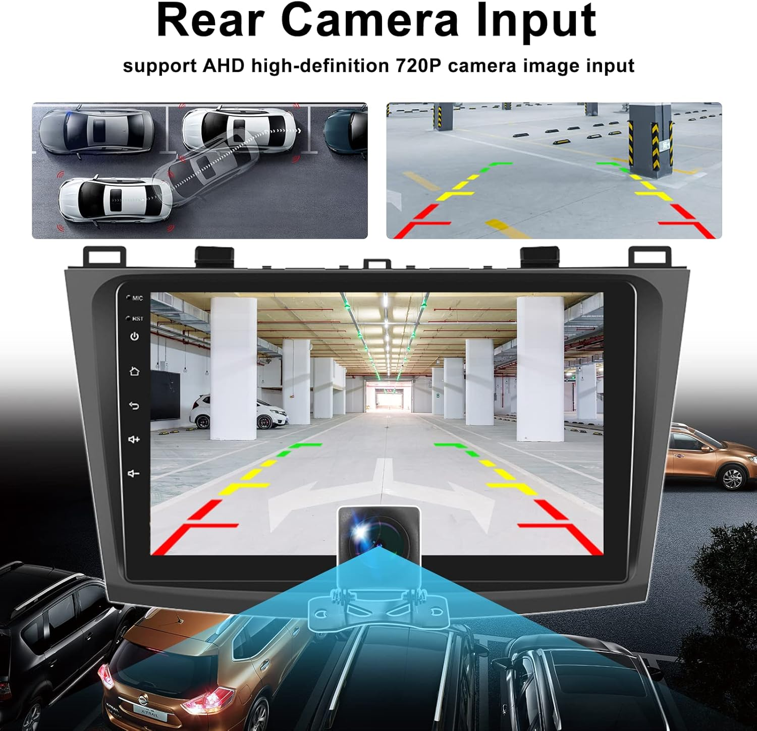 Car Radio Stereo for Mazda 3 2009 2010 2011 2012 2013,Android 13 2G+64G Wireless Carplay Android Auto,9 Inch Touchscreen Car Radio GPS Wifi Bluetooth FM/RDS SWC Dual Usb/Aux-In Backup Camera