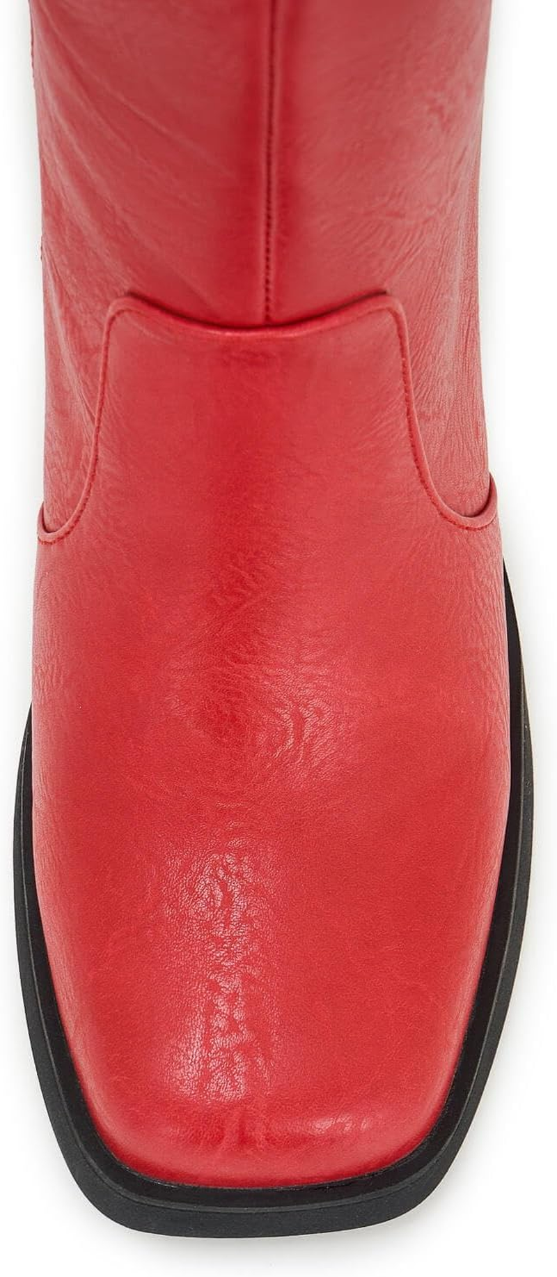 ZXHYZLZ Women&rsquo;S Wide Calf Knee-High Boots &ndash; plus Size Faux Leather Riding Boots with Chunky Heel & Platform for Winter image number 2