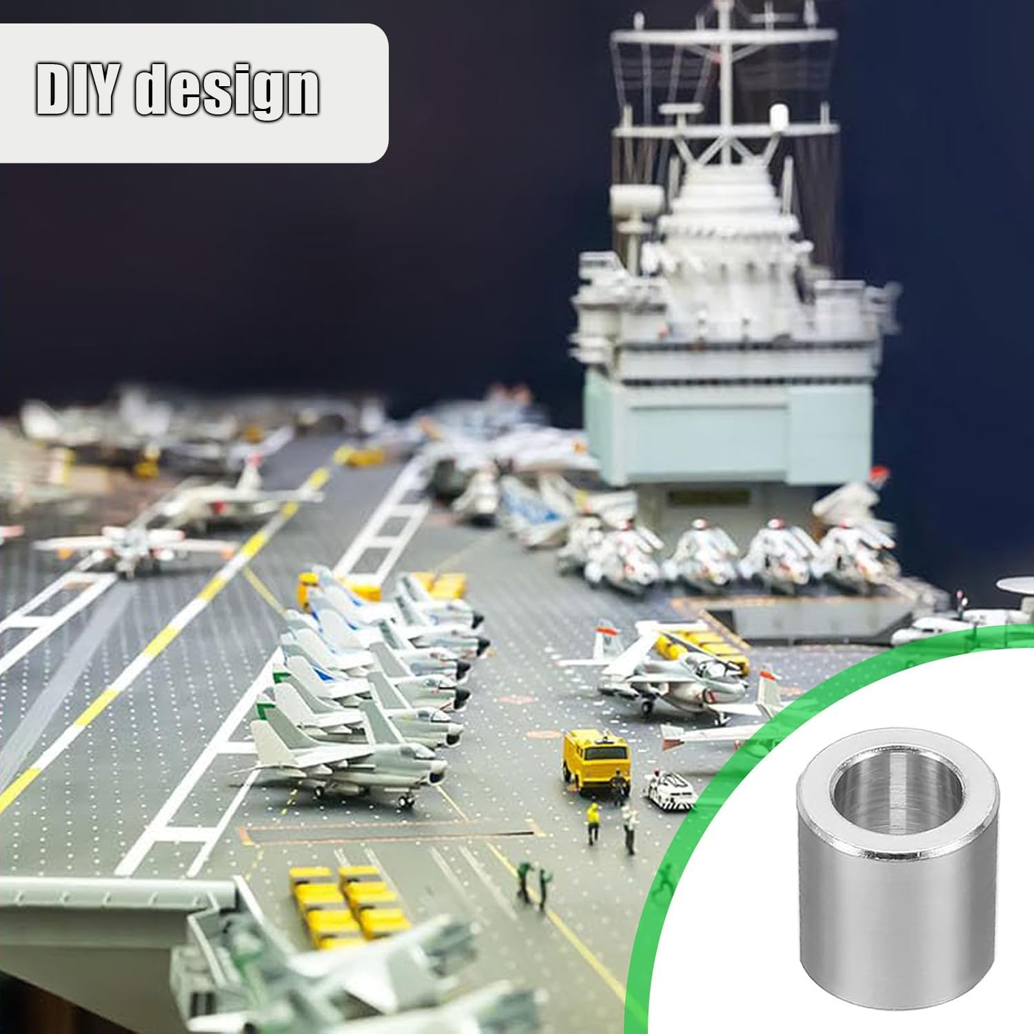 WEZCHUGHAOL 10-Pack M6 Stainless Steel Spacers, 6.2Mm ID X 10Mm OD X 10Mm L round Spacer Standoffs for 1/4" or M6 Screw Bolts - Durable Metal Spacer Washers for Screw Accessories image number 2