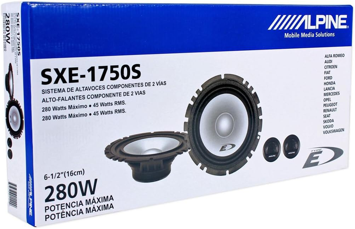 Alpine Type-E Series SXE-1750S Car Audio 6.5-Inch Component 2-Way Speakers image number 2