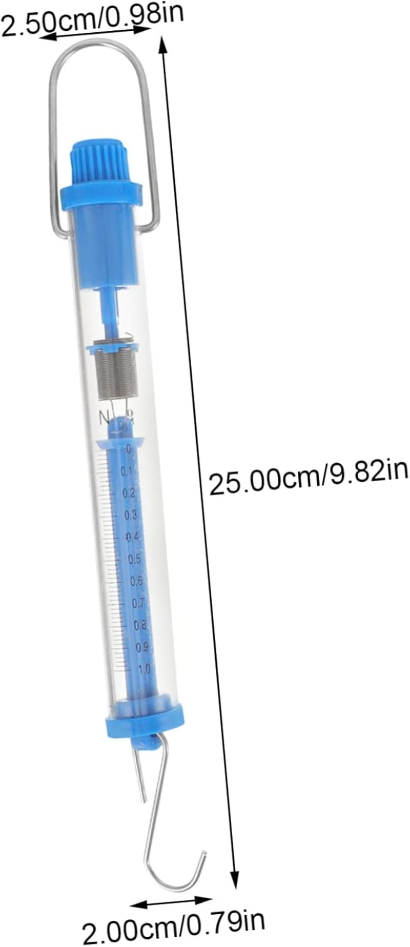 Anneome 5Pcs Newton Force Spring Scale Dual Scale Hanging Tube Spring Balance for Scientific Experiments Accurate Measurement Tools for Education and Lab Use image number 1