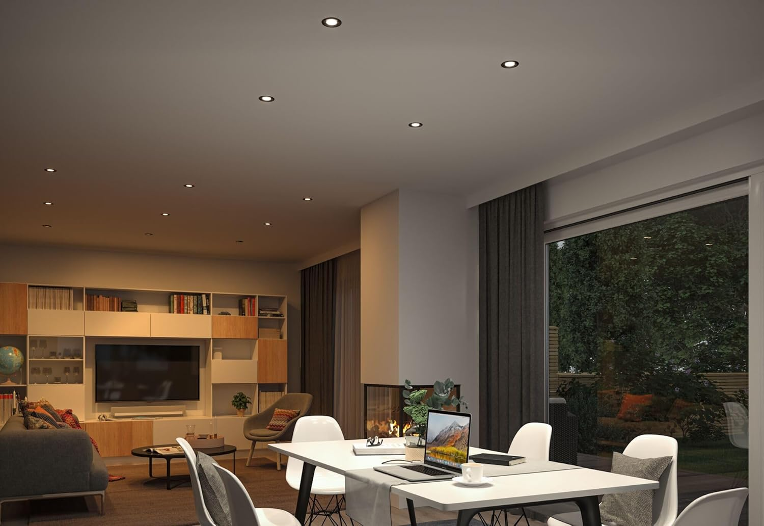 Paulmann Nova Coin 92437 LED Recessed Light round 84 Mm 50&deg; RGBW+ 3 X 6 W 3 X 500 Lm 230 V Black Matt Aluminium Die-Cast