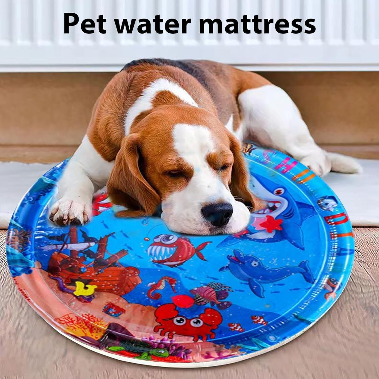 Water Sensory Playmat - Cat Sensory Water Mat, Interactive Cat Toys | Cat Water Mat, round Inflatable with Fish Inside, Thickened Sensory Water Mat for Cats, Pet Water Sensor Pad image number 6