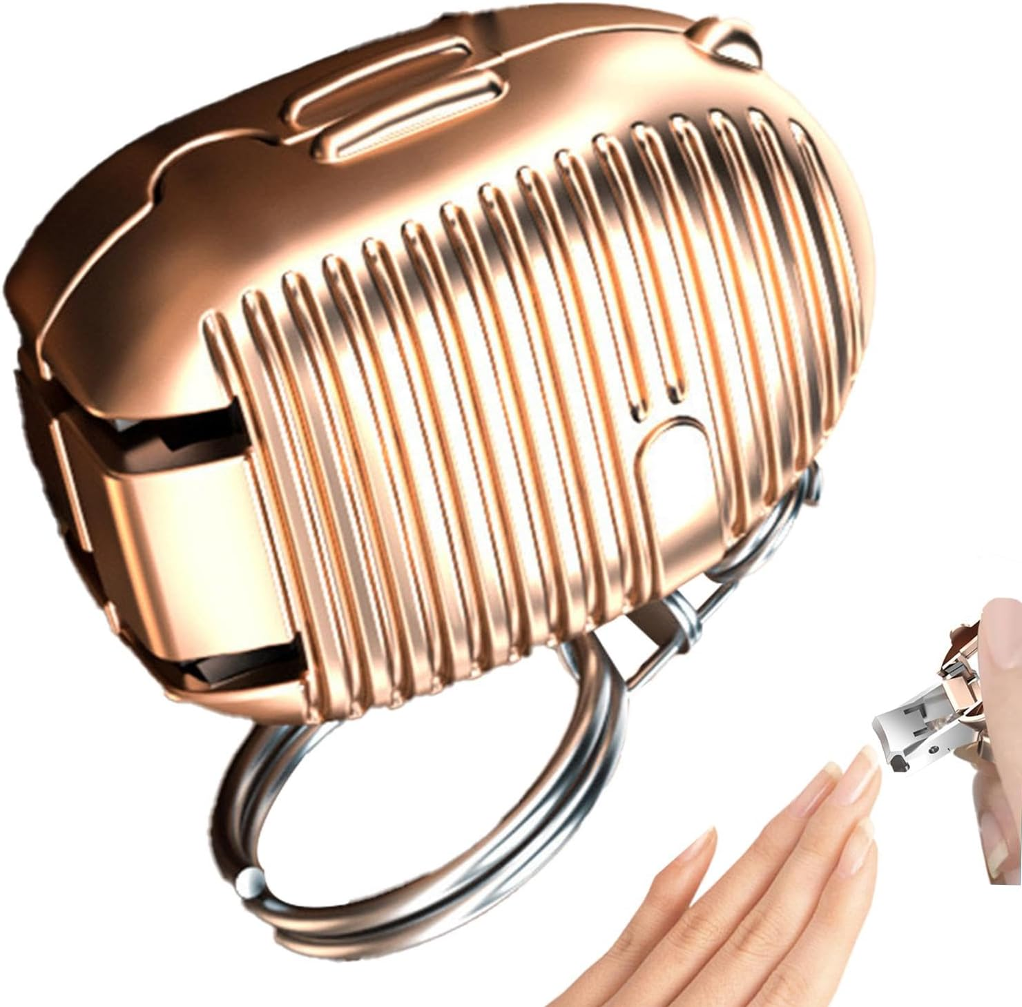 Furtryvl Small Nail Clippers,Cute Stainless Steel Nailclippers Purse Charm | Portable Finger Nail Clippers, Multifunctional Finger Nail Clippers for Traveling, Camping, Daily Use