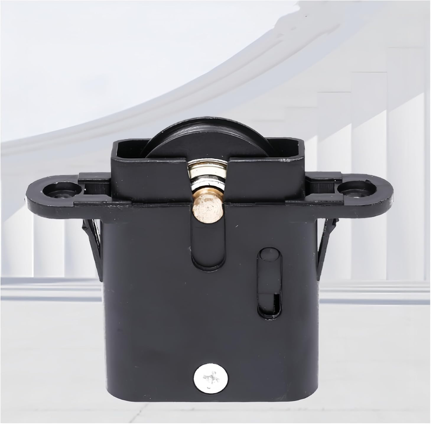 CAASFOOY 6 PCS Furniture Pulley Sliding, Furniture Door Roller Set, Security Screen Sliding Door Rollers Wheels Replacement Cabinet Pulley Accessories Hardware Supplies(Black)