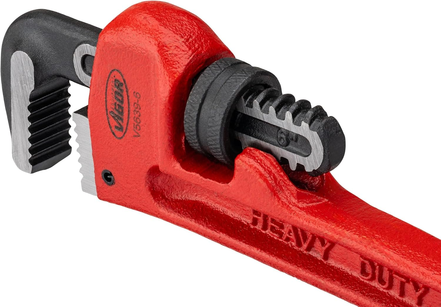 VIGOR Pipe Wrench 130Mm V5639-6 Coarse Jaw Spline High Holding Power Heavy Duty Cast Iron Construction