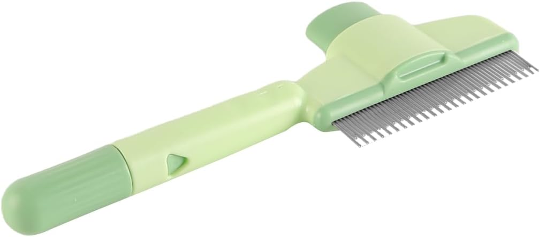 Laroal Cat Comb with Release Button, Dog Grooming Comb with Long and Short round Teeth, Stainless Steel, Pack of 2 image number 1