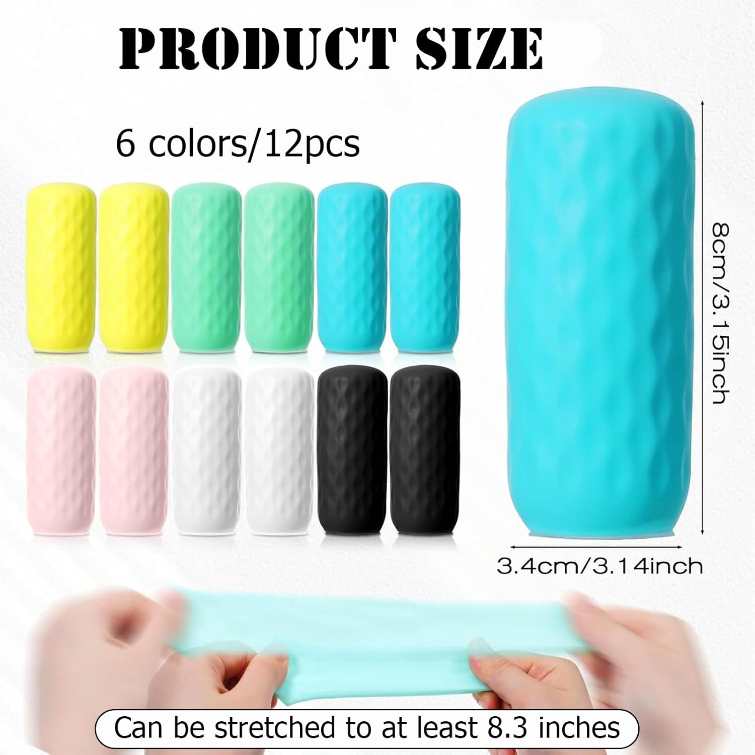 12 Pcs Silicone Bottle Covers for Travel, Travel Essential for Women Men,Beach Vacation Essentials,Travel Size Toiletries Accessories Elastic Sleeves for Leak Proofing image number 2