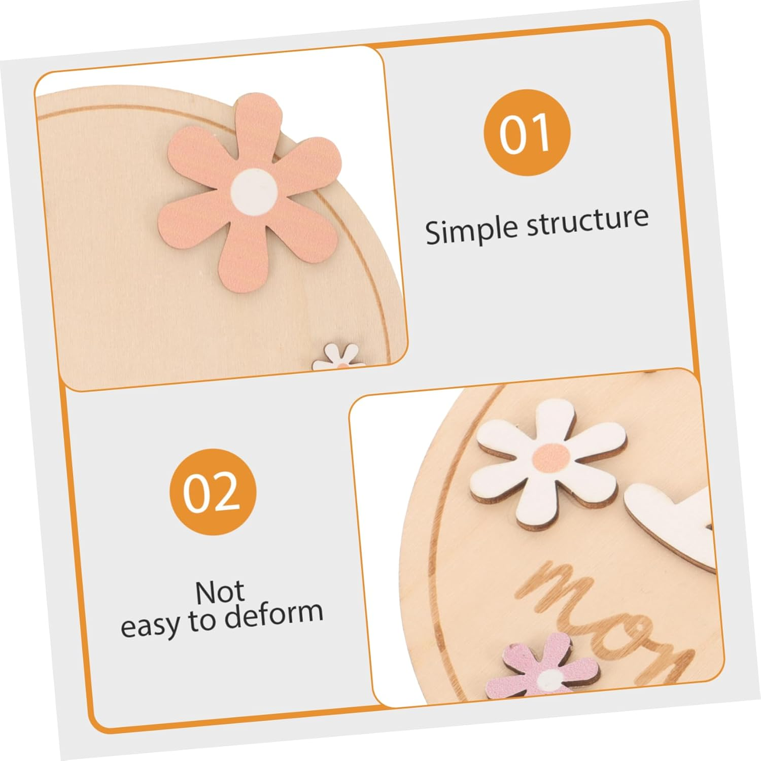 SECFOU Wooden Milestone Signs Monthly Announcement Discs for Newborn Photography Lightweight Nursery Decor for Showers and Gender Reveals image number 1