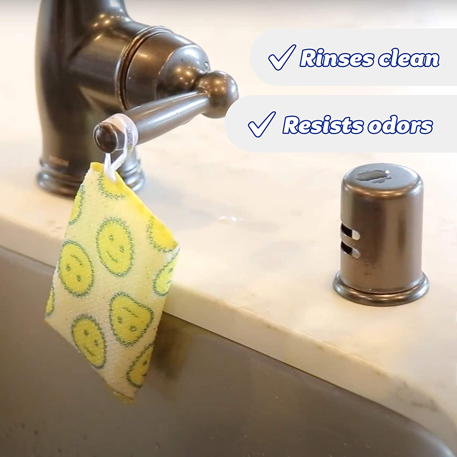 Scrub Daddy&rsquo;S Scour Daddy Scouring Pad - Heat Treated Armortec Mesh to Release Food Particles - Strong, Thick and Absorbent Scouring Pad - 3 Scouring Pads image number 2