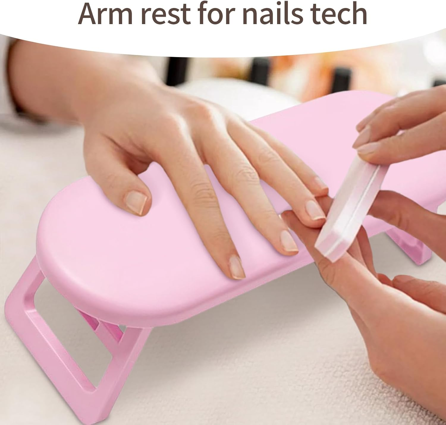 Arm Rest for Nails Tech Portable | Non-Slip Arm Cushion for Manicure | Ergonomic Non-Slip Hand Rest for Home Salon Beginners Professionals Manicure Pedicure Outdoors