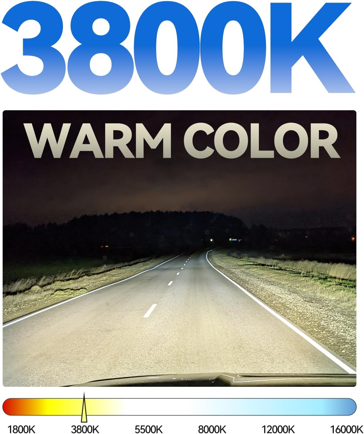 H11 Headlight Bulbs, 2Pcs 12V 55W H11 Halogen Bulbs Replacement for Car Truck Headlight Bulb, 3800K Amber Yellow