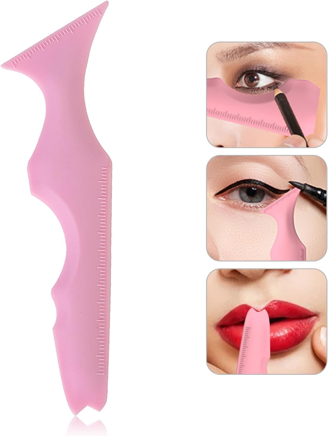 Erinde 6 Colors Double-Headed Liquid Eyeliner Stamp Pen Set, Blue Red Pink Purple Green Black Colorful Winged Eye Liners for Women, Waterproof Long-Lasting Star Moon Heart Halloween Eye Face Makeup