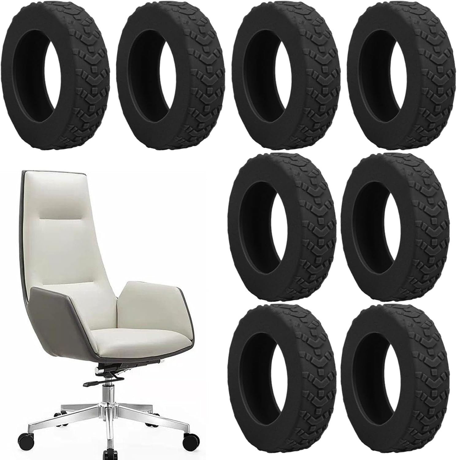 Suitcase Wheel Cover, anti Noise Wheel Covers for Luggage, Carry on Luggage Wheels Protector Cover, 8X Suitcase Wheels Protective Covers image number 5