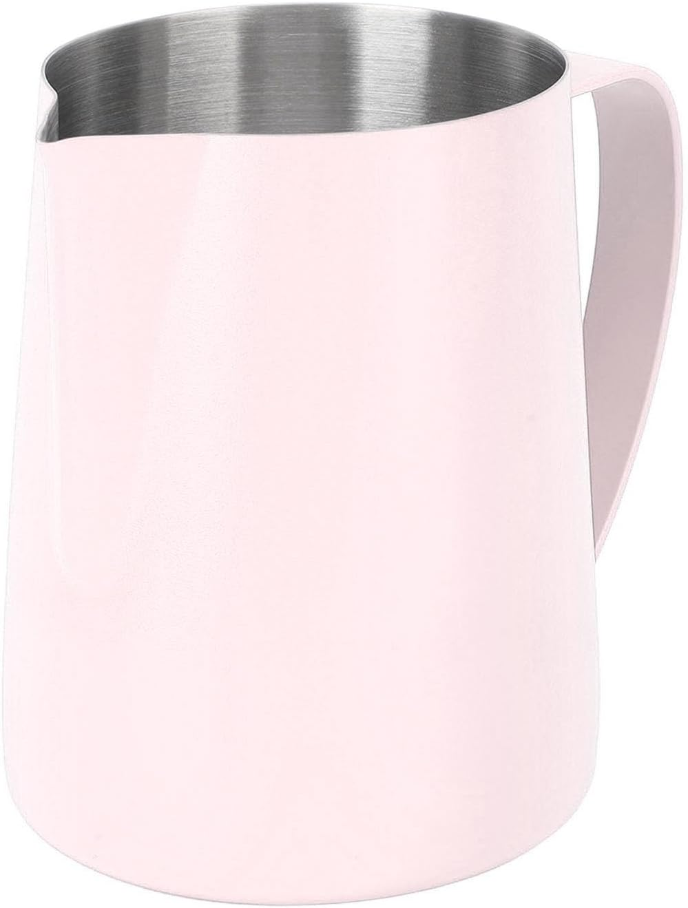 SOULONG Milk Frothing Jug, 600ML Stainless Steel Coffee Frother Cup Pitchers with Measuring Scale and Pointed Spout for Espresso Machines Latte Art Cappuccino Milk Tea (Red)