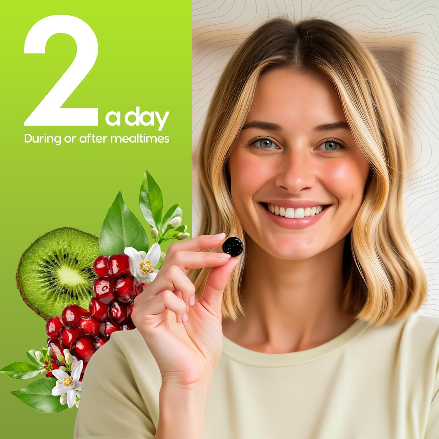 15000Mg 5-1 Pure Himalayan Shilajit Gummies Gold | Ashwagandha | Maca Root | Tongkat Ali | Aqarqara | Lab Tested | Rich in Fulvic Acid & 85+ Trace Minerals | Vegan Organic Product 60 Gummies Pomegranate Kiwi image number 3