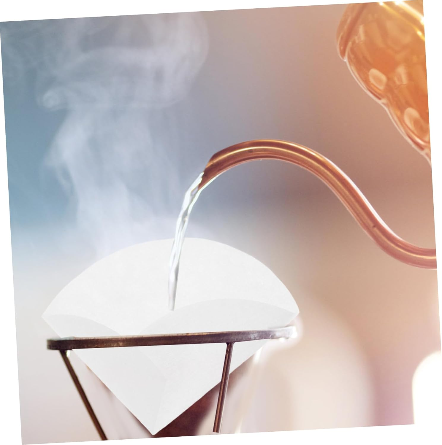 COHEALI Unbleached Espresso round Filter Paper Sheets for Making Supply Multi-Use Espresso round Filter Compatible Coffee Machine image number 5