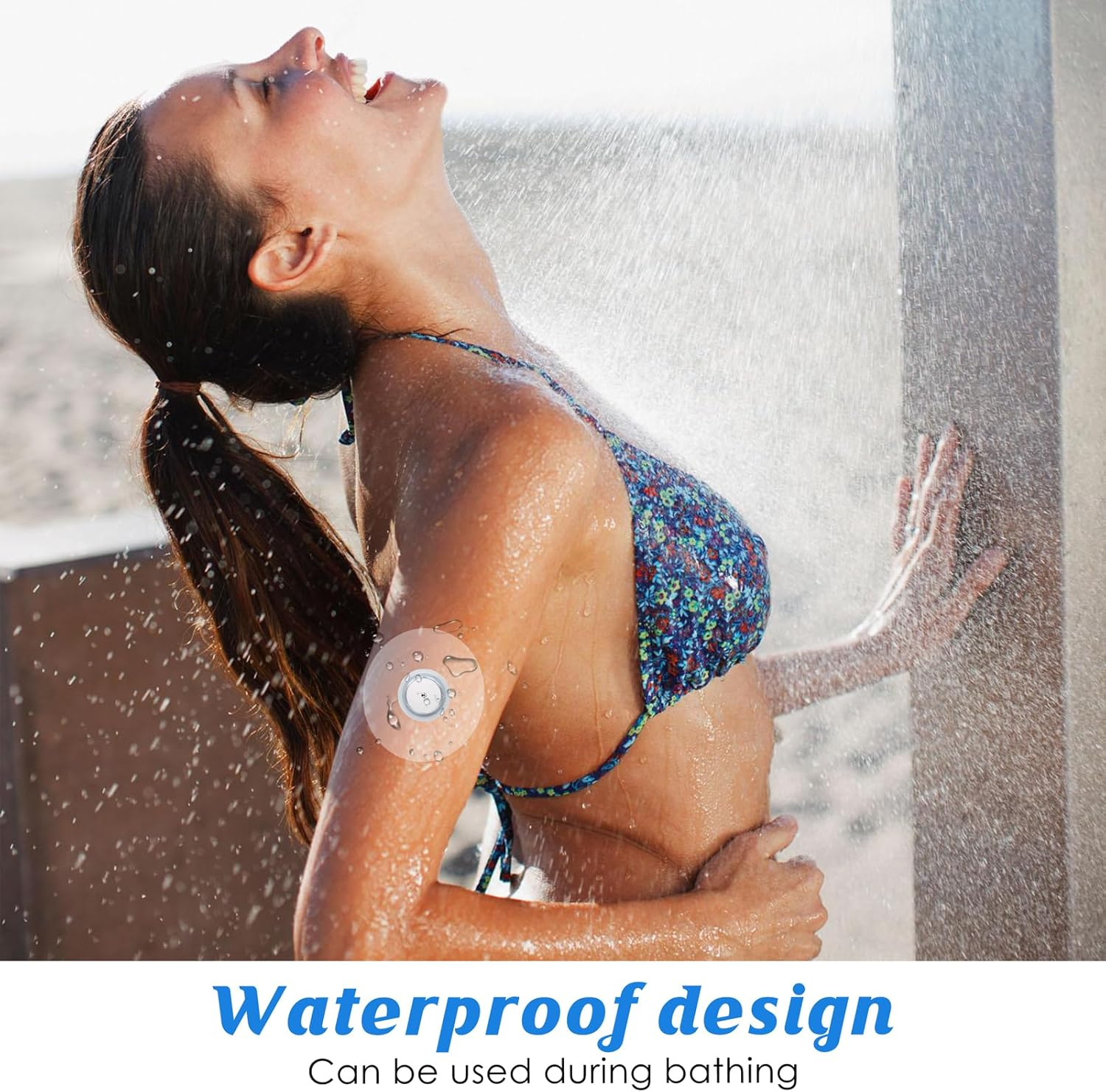 YOUSHARES Continuous Glucose Monitor Patch for Freestyle Libre 2, 40 Packs Libre 2 CGM Sensor Patches Waterproof Adhesive Patches Diabetic Sensor Covers Easy to Use Pre-Cut Adhesive Tape(Transparent) image number 1