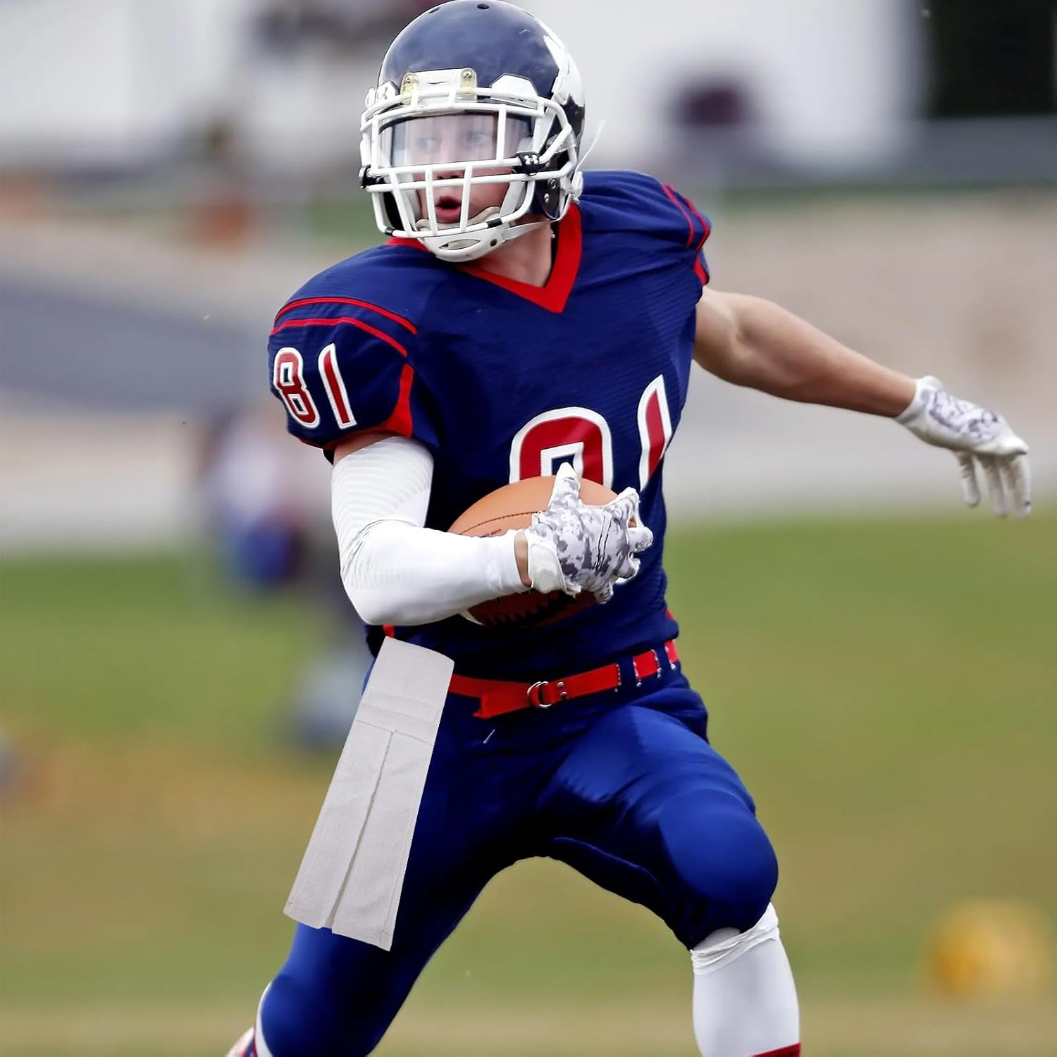 AGDGV Football Towel - Cotton Hand Towel with Hook and Loop Closure for Football, QB, Gym, Yoga, Golf, Softball | Super Absorbent and Soft | Perfect for Men, Women, Youth | White image number 6