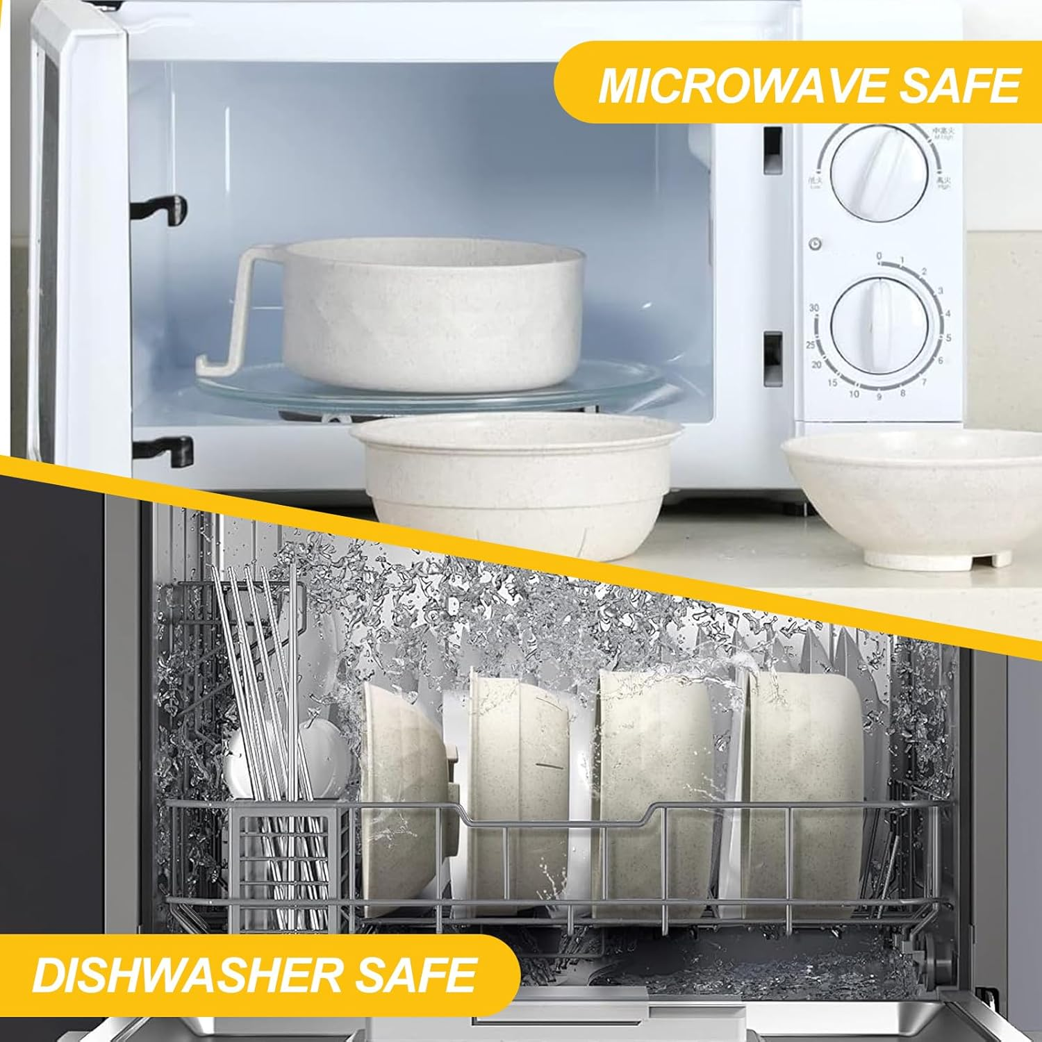 Ramen Bowl,Ramen Noodle Bowls Microwavable,6-Piece Ramen Cooker with Chopsticks,Spoon,Fork,Ramen Pot Set with Strainer and Lid for Dorm Room,Apartment,Home,Office - Blue image number 7