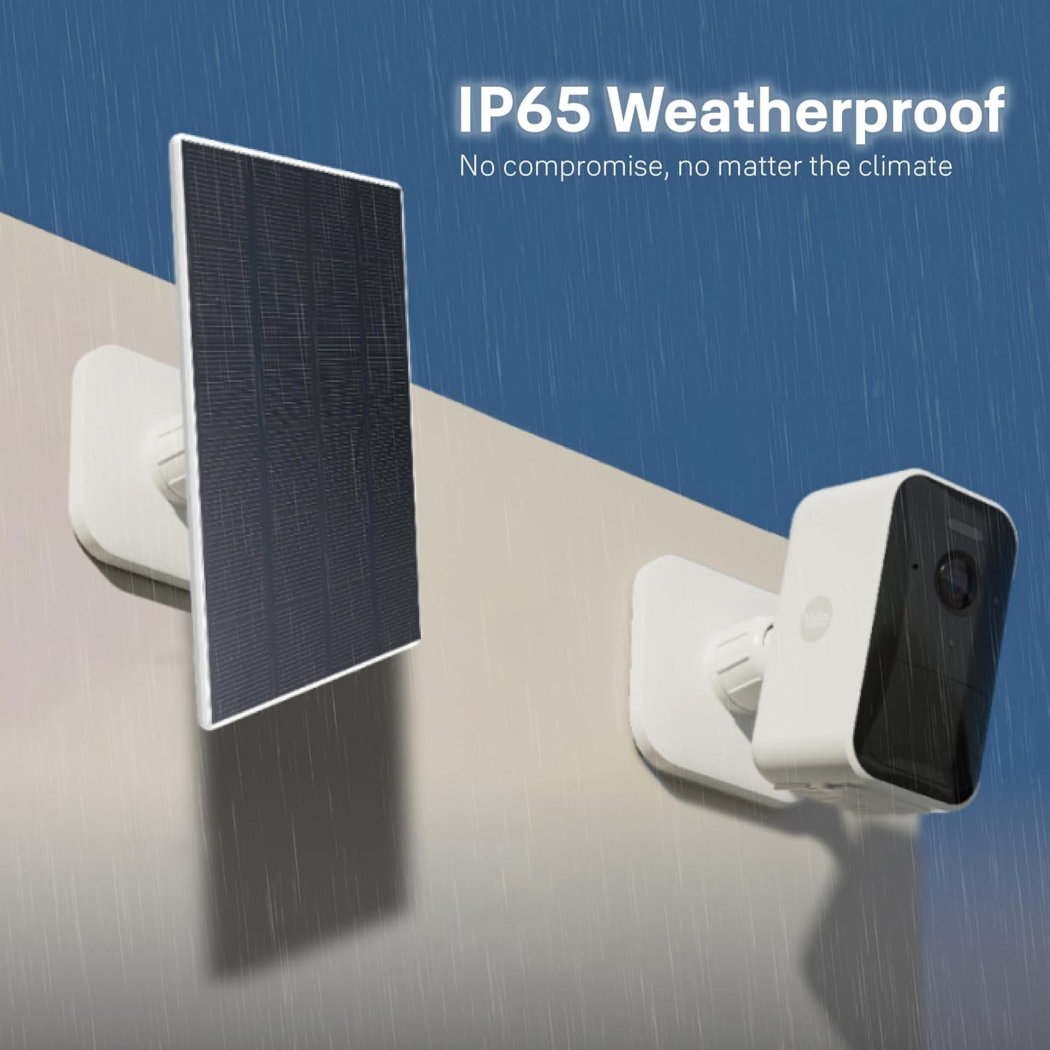 Yale - Solar Panel Charger - Outdoor Usage - up to 3W Power in Direct Sunlight - Easy Installation - 2M Cable - USB-C Connector - Accessory Compatible with Yale Smart Outdoor Camera image number 6