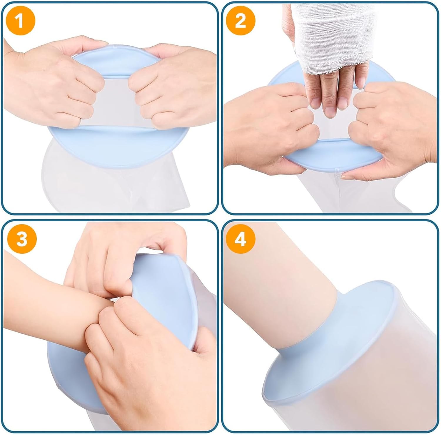 Waterproof Arm Cast Cover for Shower, Soft Comfortable Cast Shower Cover Cast Covers for Shower Leg after Surgery Cast Bag for Shower Reusable Adult Cast Protector image number 3