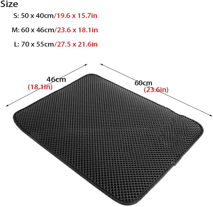 AIMALL Double-Layer Cat Litter Mat Waterproof Trapper Foldable Pad Pet Rug Home Urine - Efficient Urine & Litter Control image number 3