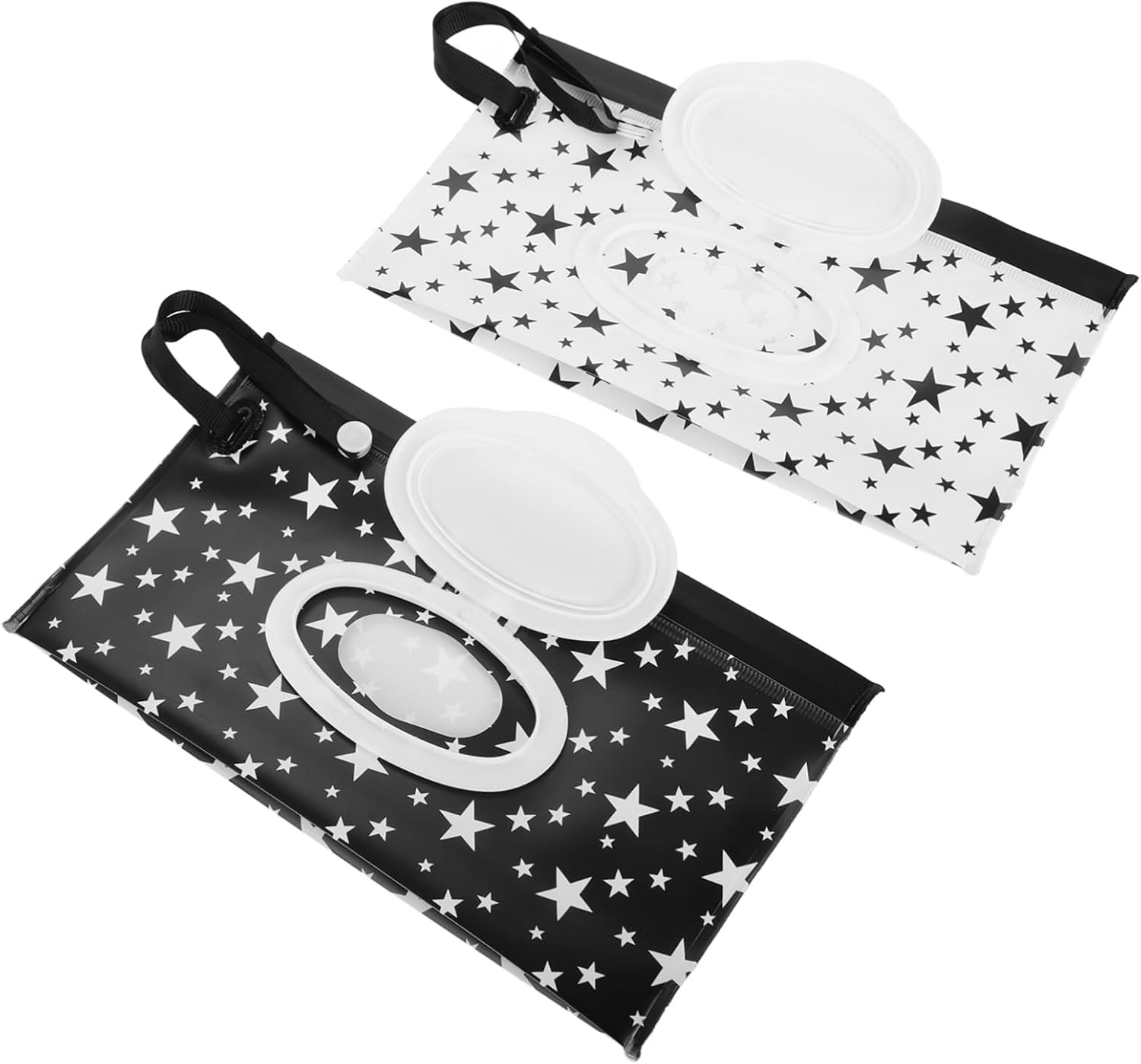 2Pcs Wipes Container Tissue Bag Dispenser for Bedside Stroller Handbag Reusable Portable image number 1