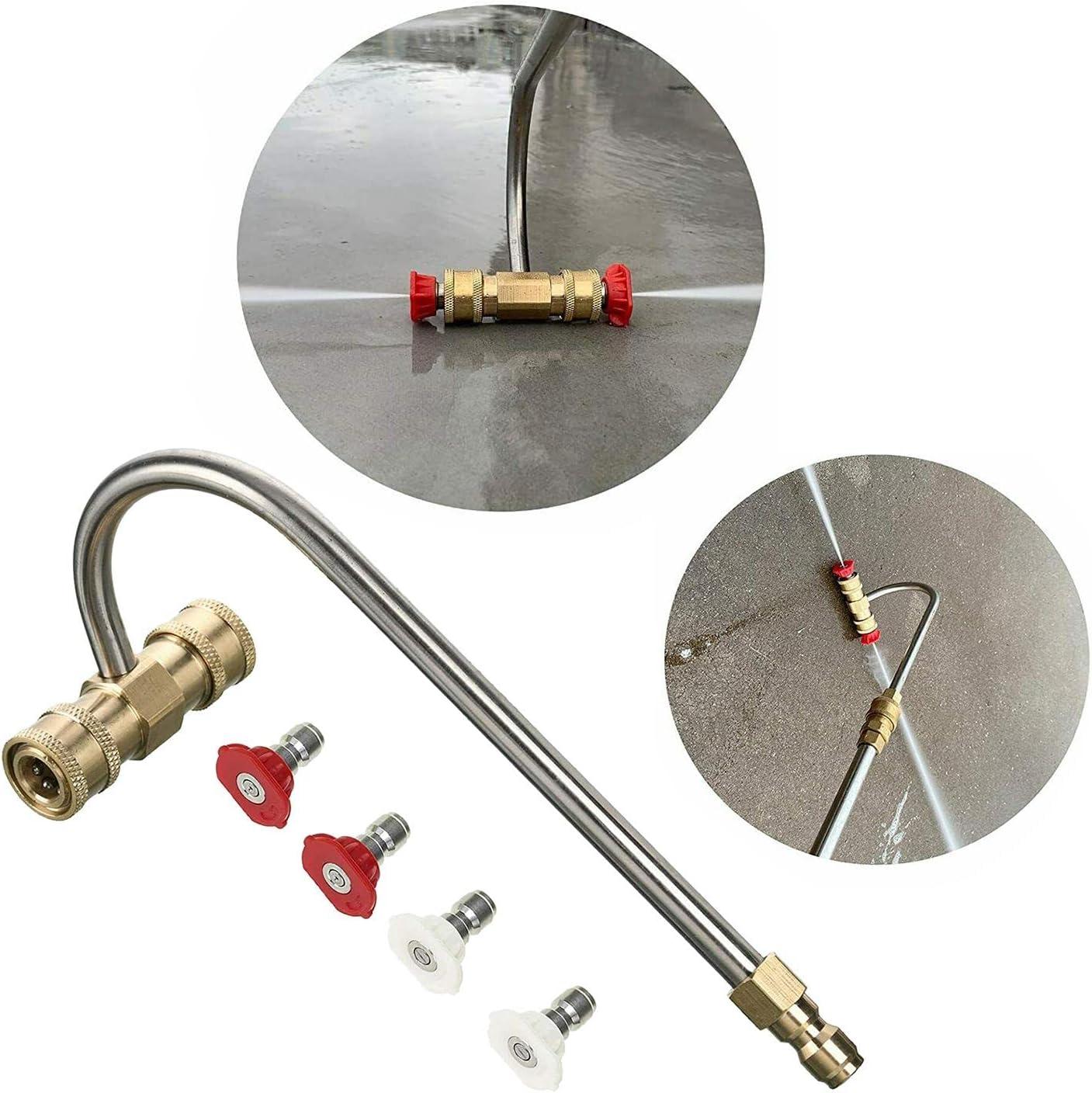 Perfeclan Tool Curve Pressure Washer Gutter Cleaning Attachment For image number 3