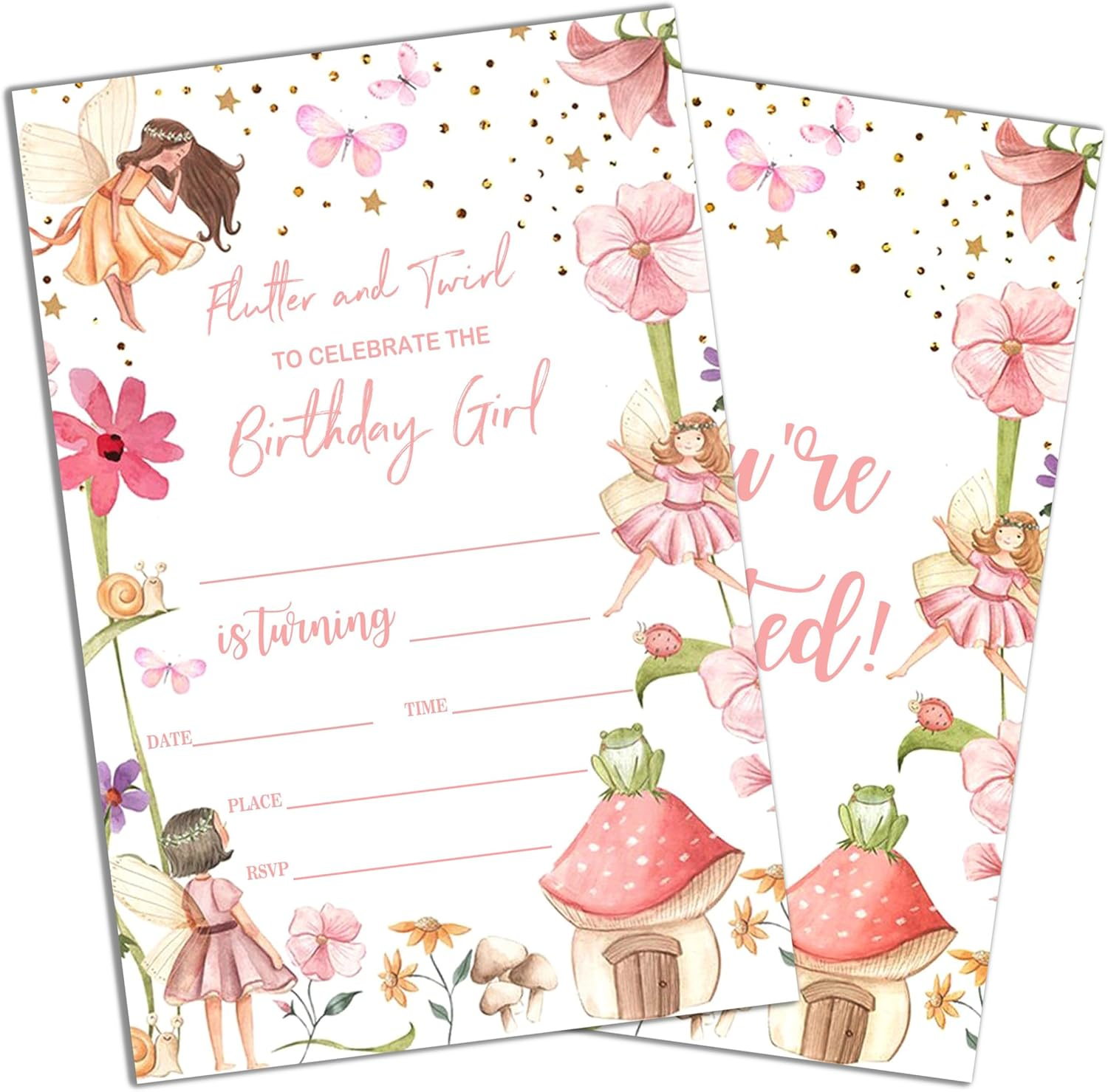 Calling All Party Animals Safari Style Fill-In Birthday Invites(4"X6"), Jungle Animals Birthday Invitations with Envelopes(20-Pack), Birthday Party Supplies for Boys & Girls, Teen, Kids-A01