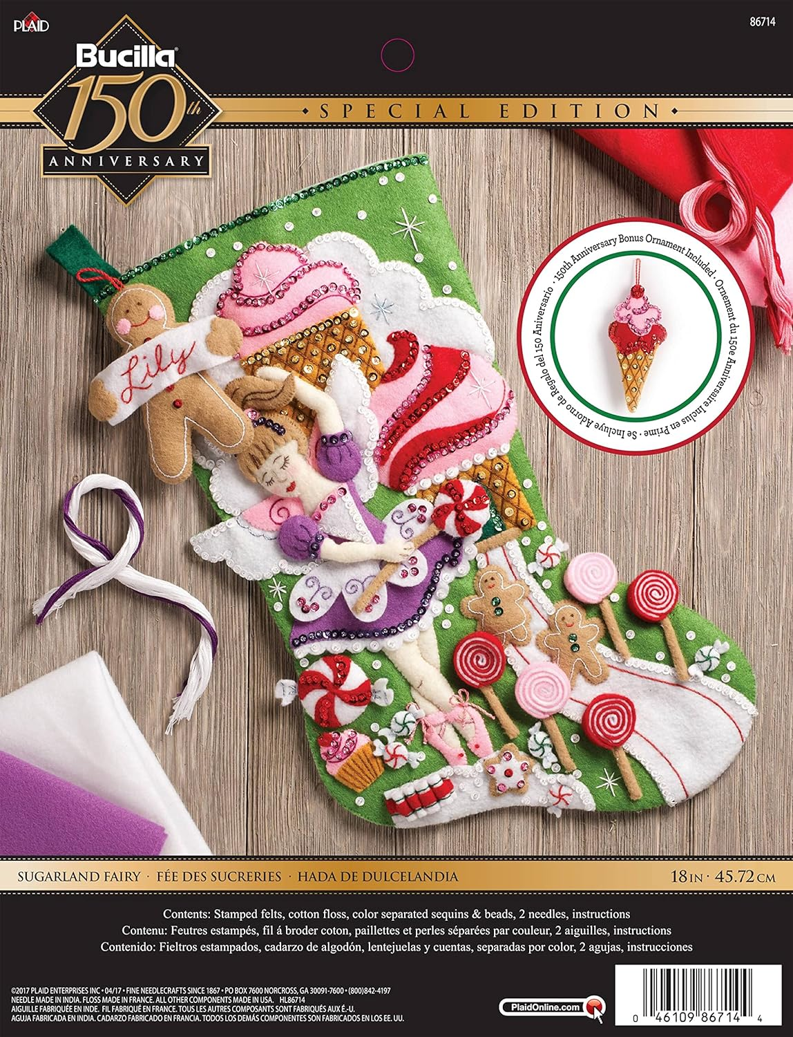 Bucilla Sugarland Fairy Stocking Kit image number 2