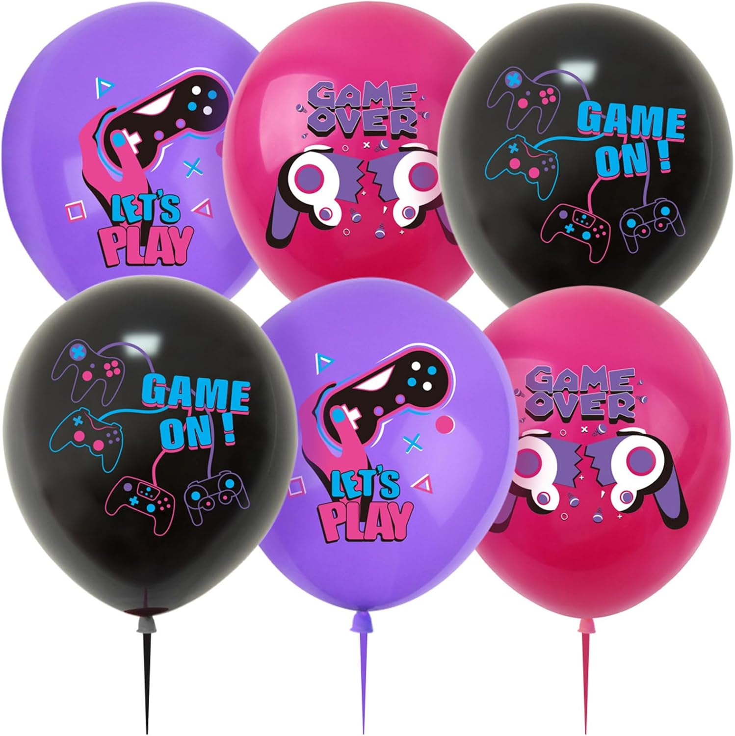 Video Game Birthday Party Decorations Game on Party Supplies Gaming Birthday Decoration Including Happy Birthdays Banner, Latex Balloons and Cake Decorations image number 6