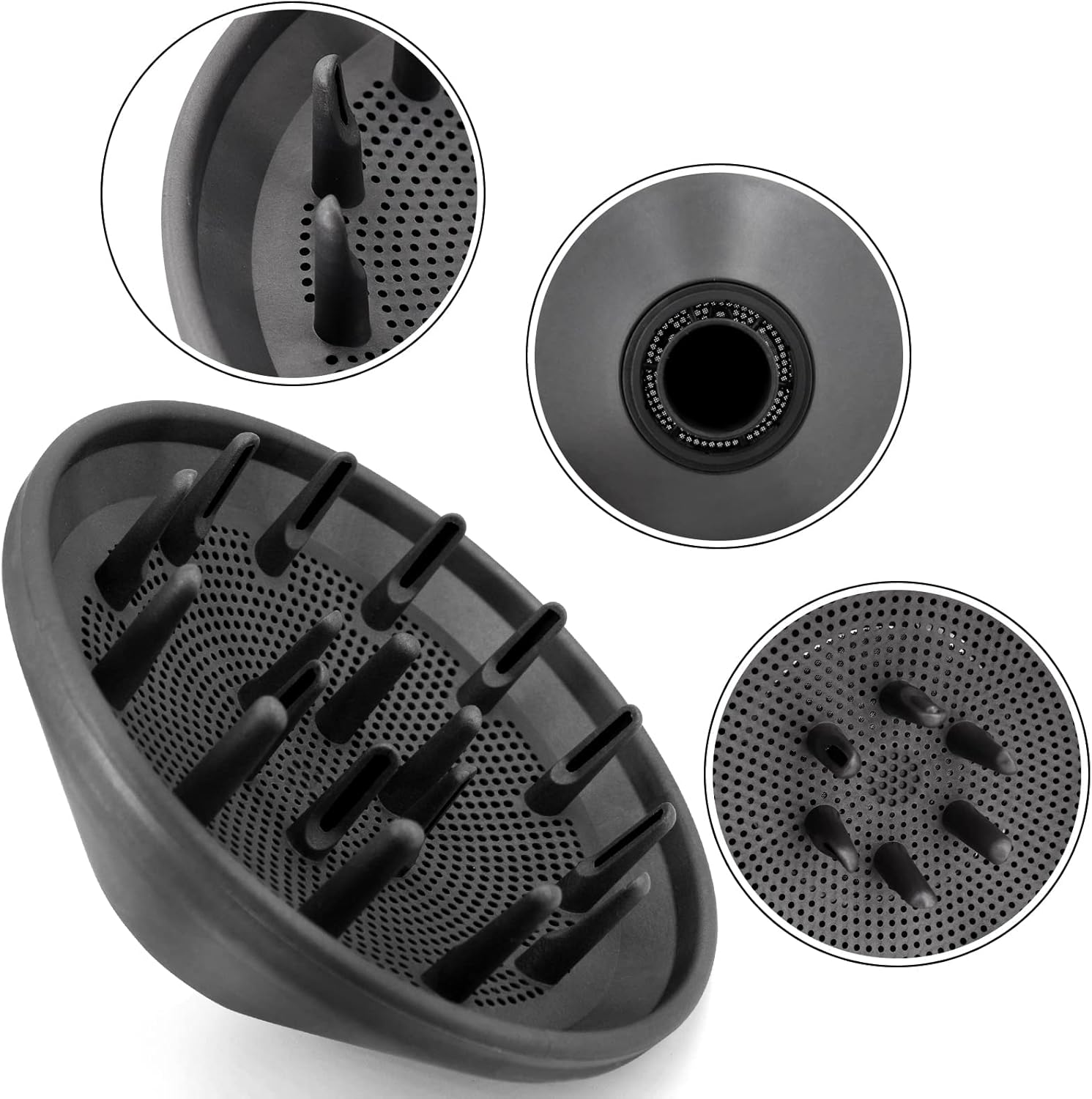 Hair Diffuser Attachment Nozzles for Dyson Supersonic Hair Dryer HD01 HD02 HD03 HD04 HD08 HD15 Tools Accessaries Parts, Black image number 6